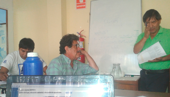 Primera reunión GRUPO 4:Cultura del Agua, educación ambiental y desarrollo de capacidades